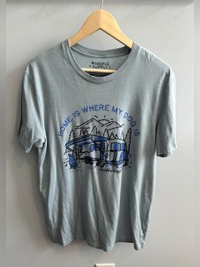 Mindful Supply Light Blue Graphic Tee - Medium